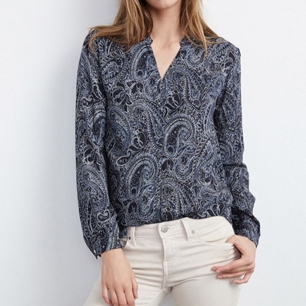 Velvet by Graham & Spencer Paisley Adal Popover XS